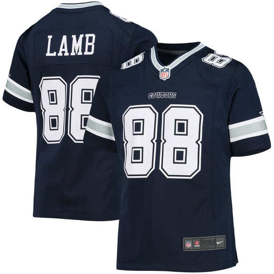 Girls Youth Dallas Cowboys CeeDee Lamb Nike Navy Game Jersey - Image 2