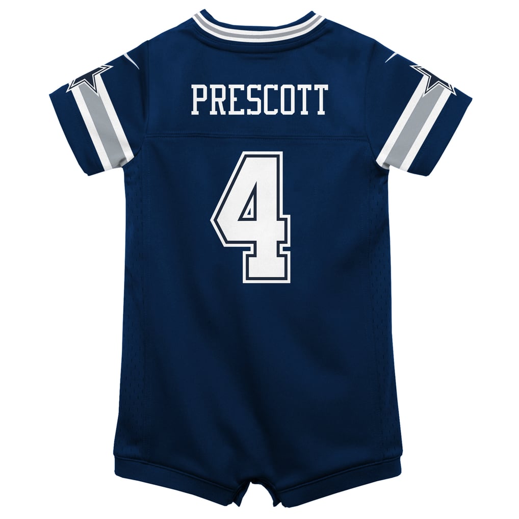Infant Dallas Cowboys Dak Prescott Nike Navy Game Jersey Romper - Image 4