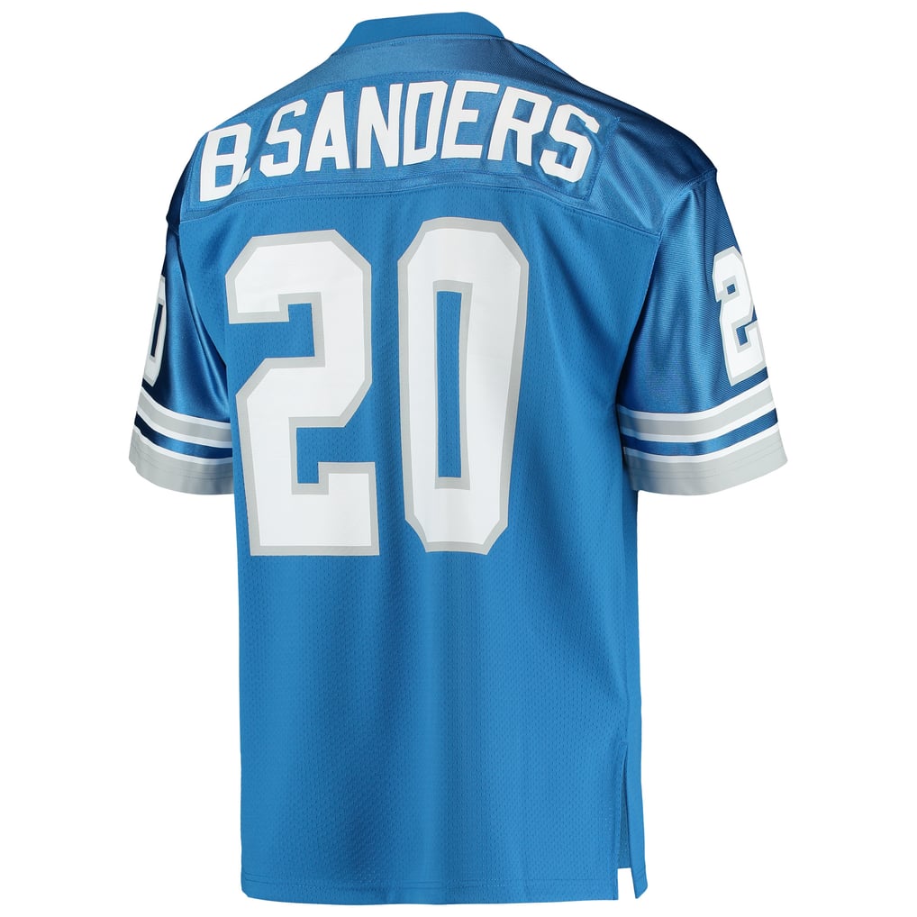 Men's Detroit Lions 1991 Barry Sanders Mitchell & Ness Blue Authentic Throwback Retired Player Jersey - Image 4