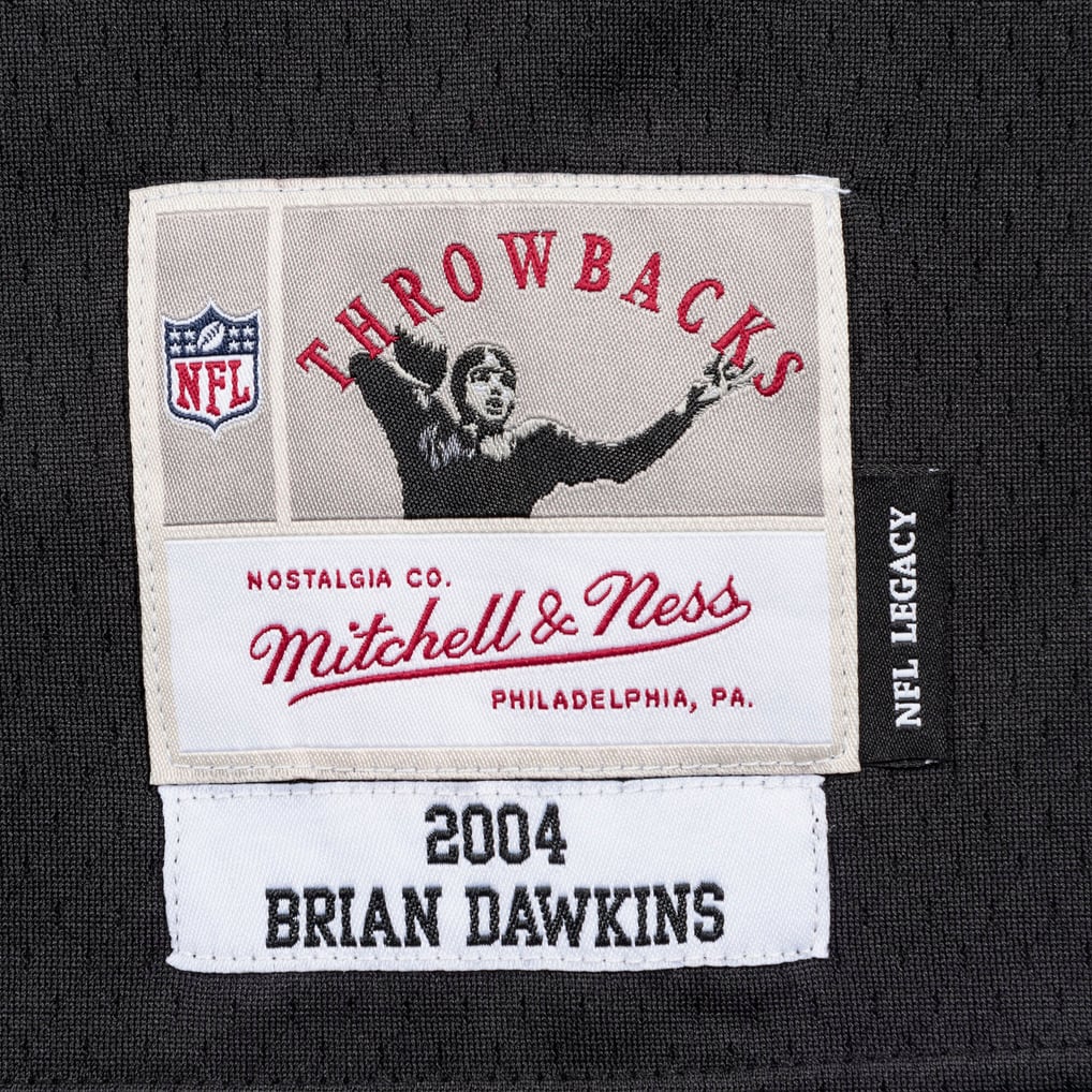 Men's Philadelphia Eagles Brian Dawkins Mitchell & Ness Black Legacy Replica Jersey - Image 7