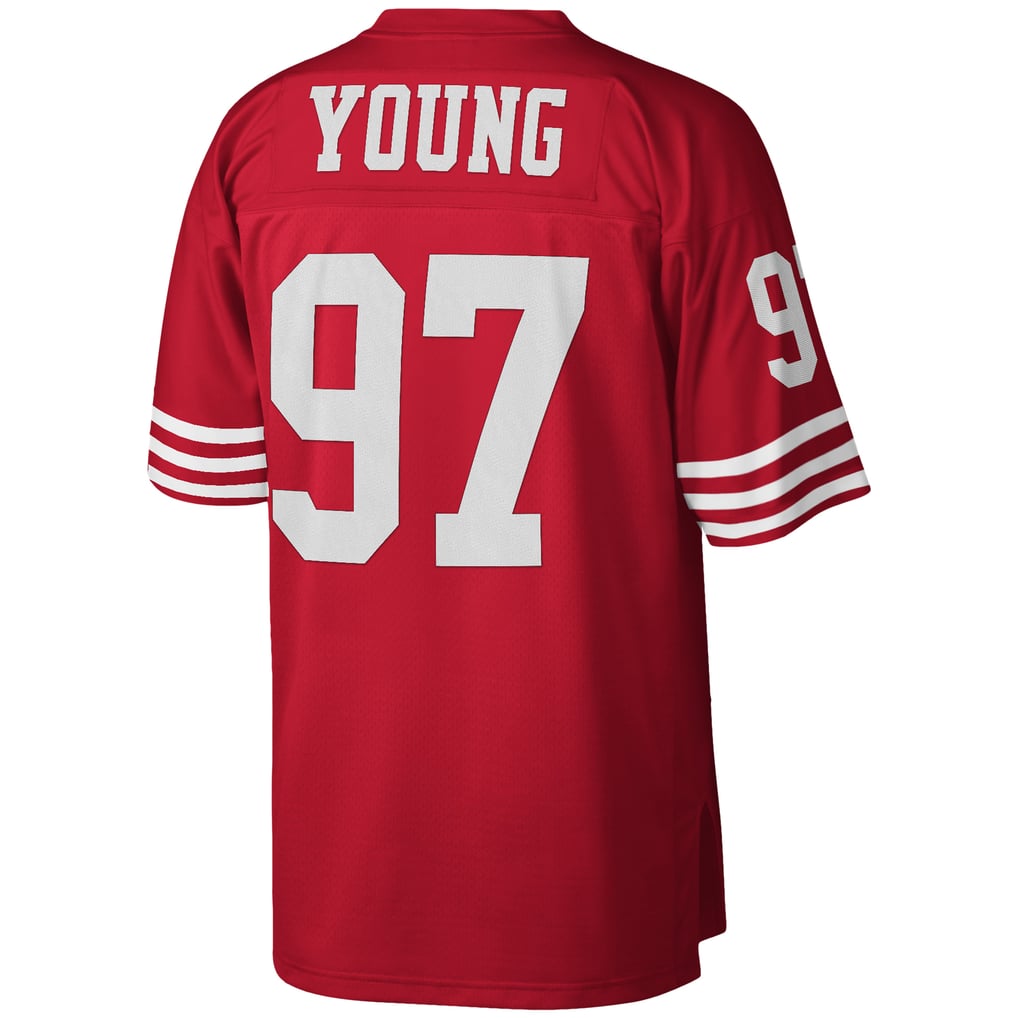 Men's San Francisco 49ers Bryant Young Mitchell & Ness Scarlet Legacy Replica Jersey - Image 4