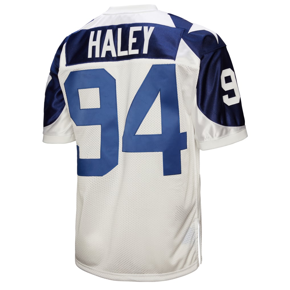 Men's Dallas Cowboys 1994 Charles Haley Mitchell & Ness White Authentic Throwback Retired Player Jersey - Image 4