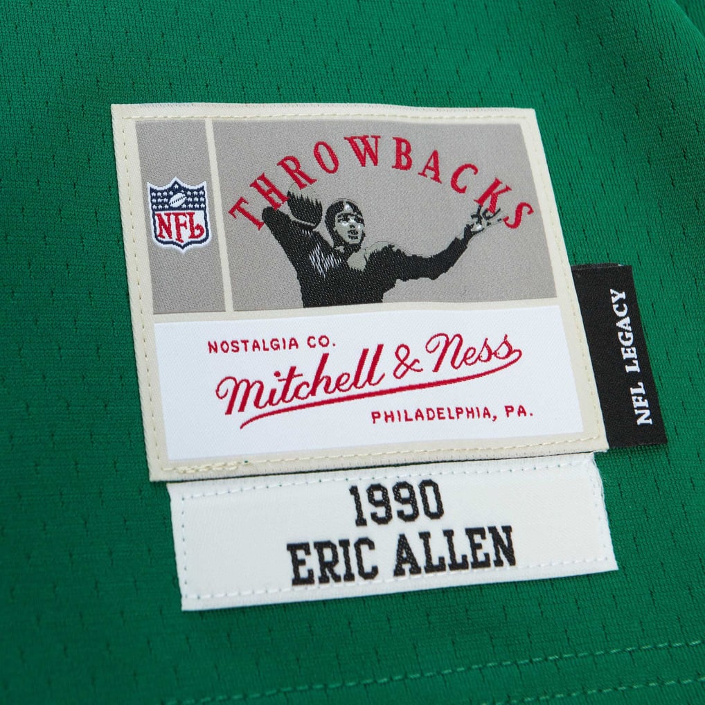 Men's Philadelphia Eagles Eric Allen Mitchell & Ness Kelly Green Legacy Replica Jersey - Image 6