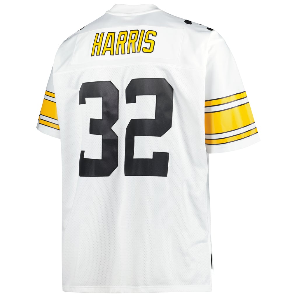 Men's Pittsburgh Steelers Franco Harris Mitchell & Ness White Big & Tall 1976 Retired Player Replica Jersey - Image 4