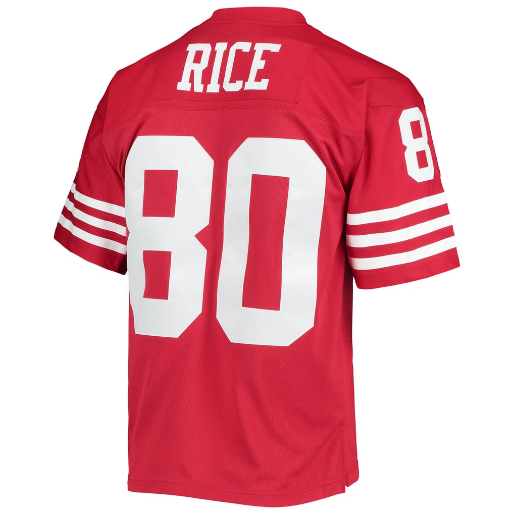 Men's San Francisco 49ers Jerry Rice Mitchell & Ness Scarlet Legacy Replica Jersey - Image 4