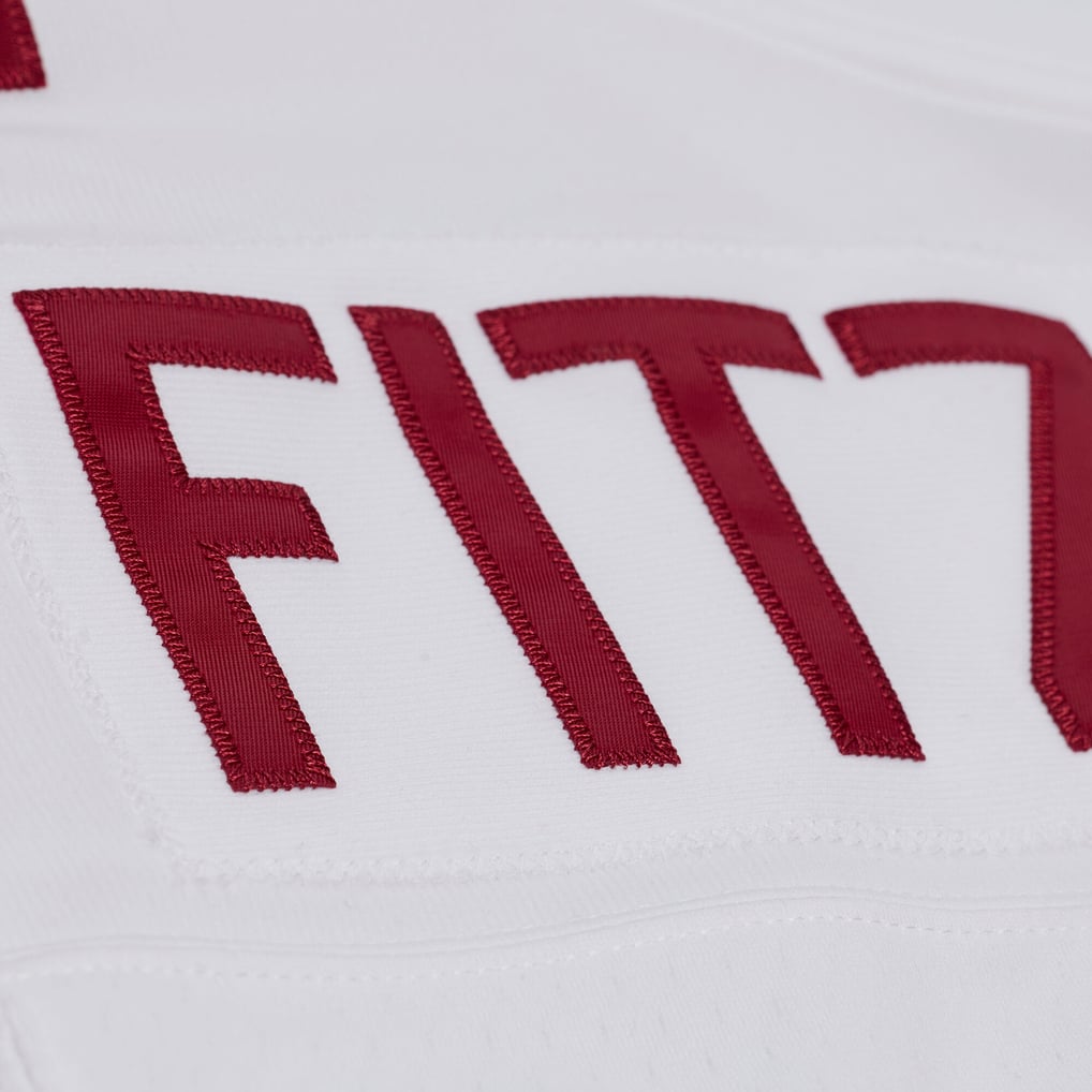 Men's Arizona Cardinals Larry Fitzgerald Mitchell & Ness White 2004 Legacy Replica Player Jersey - Image 8