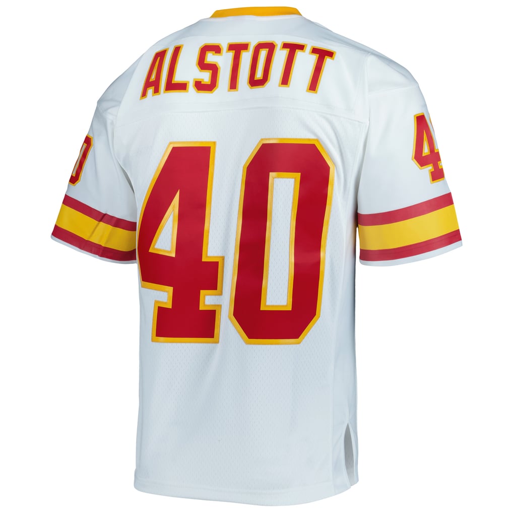 Men's Tampa Bay Buccaneers Mike Alstott Mitchell & Ness White Legacy Replica Jersey - Image 4