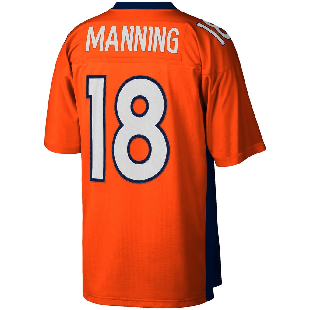 Men's Denver Broncos Peyton Manning Mitchell & Ness Orange Big & Tall 2015 Retired Player Replica Jersey - Image 4