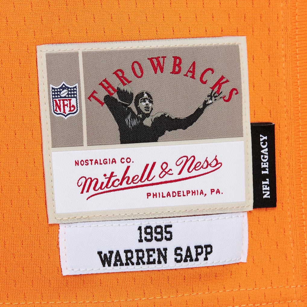 Men's Tampa Bay Buccaneers Warren Sapp Mitchell & Ness Orange 1995 Legacy Replica Jersey - Image 7