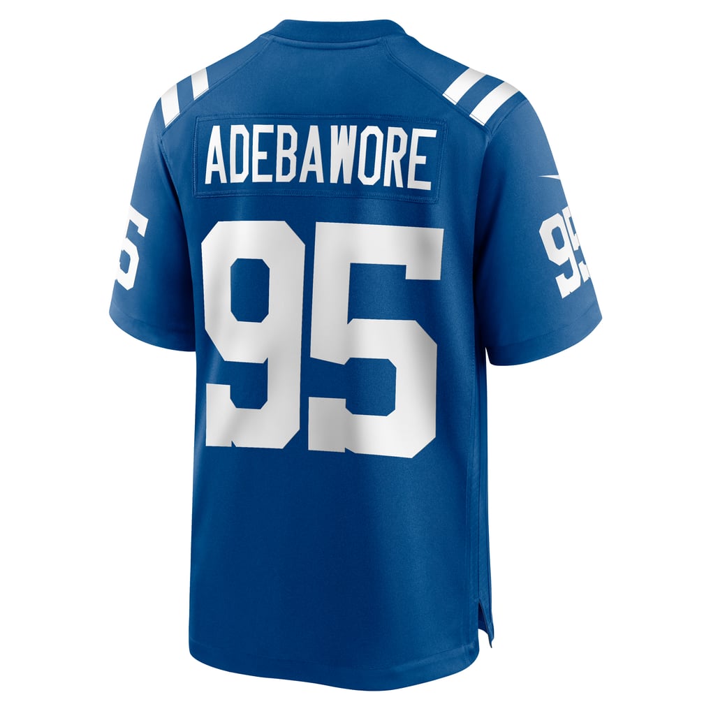 Men's Indianapolis Colts Adetomiwa Adebawore Nike Royal Team Game Jersey - Image 4