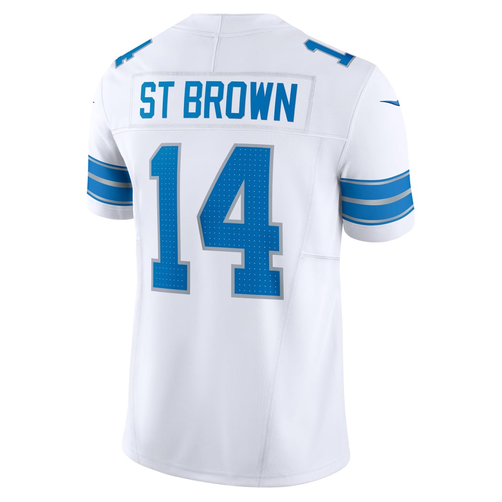 Men's Detroit Lions Amon-Ra St. Brown Nike White Vapor F.U.S.E. Limited Jersey - Image 4