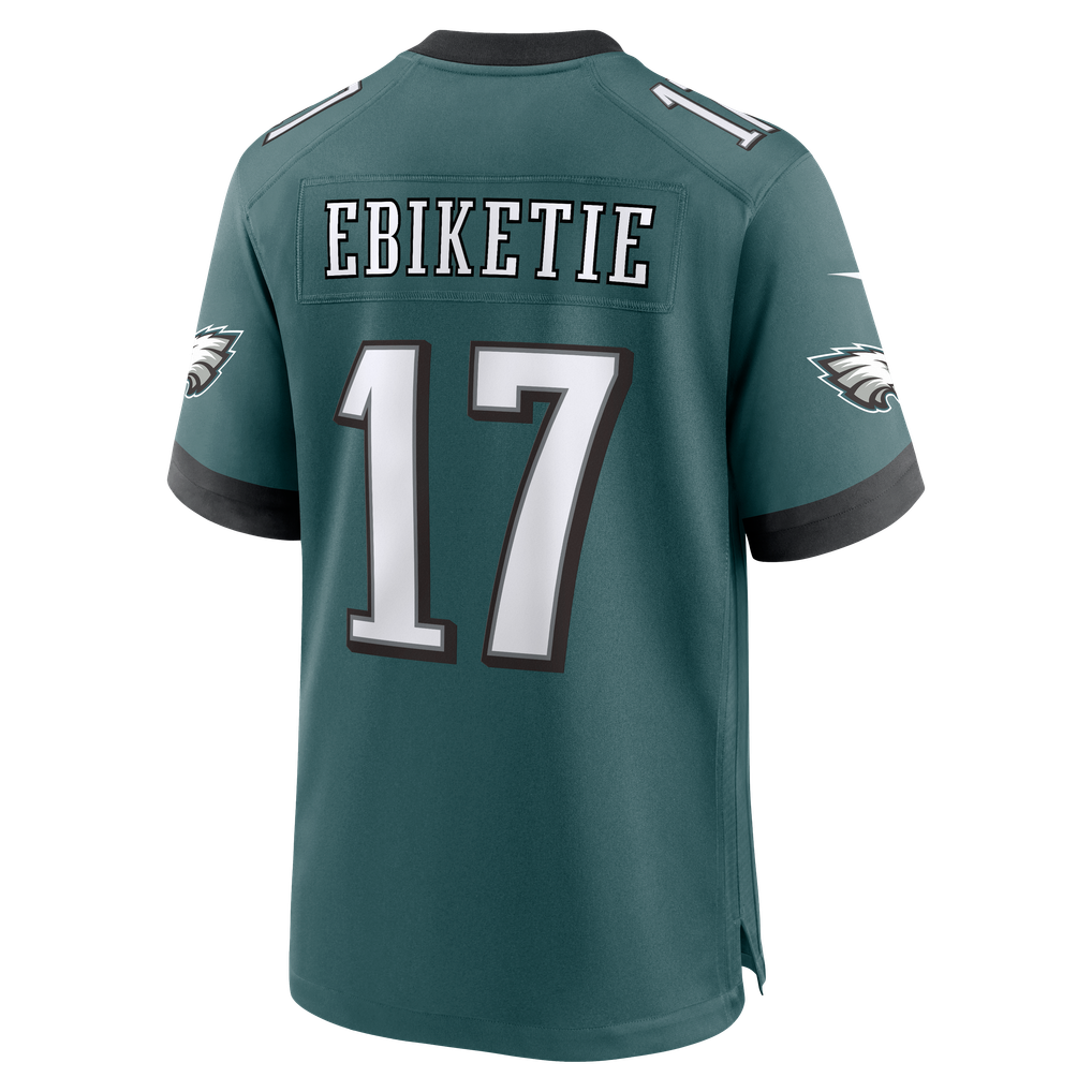Men's Philadelphia Eagles Arnold Ebiketie Nike Midnight Green Team Game Jersey - Image 4