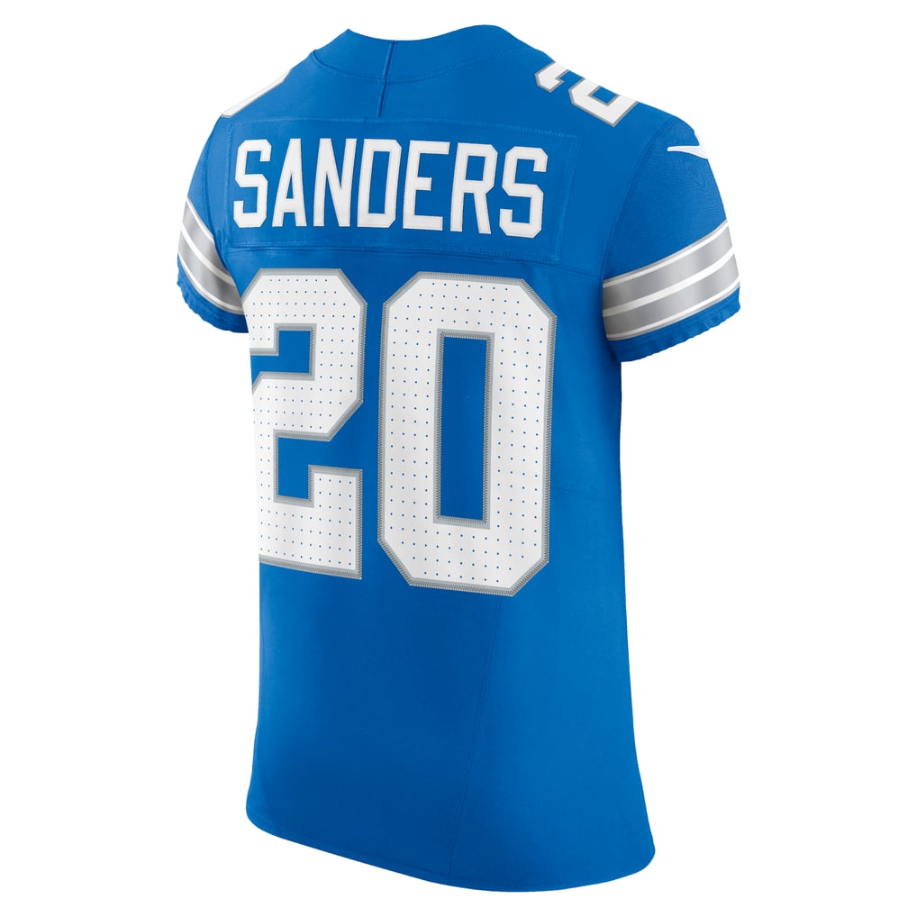 Men's Detroit Lions Barry Sanders Nike Blue Team Vapor F.U.S.E. Elite Jersey - Image 4
