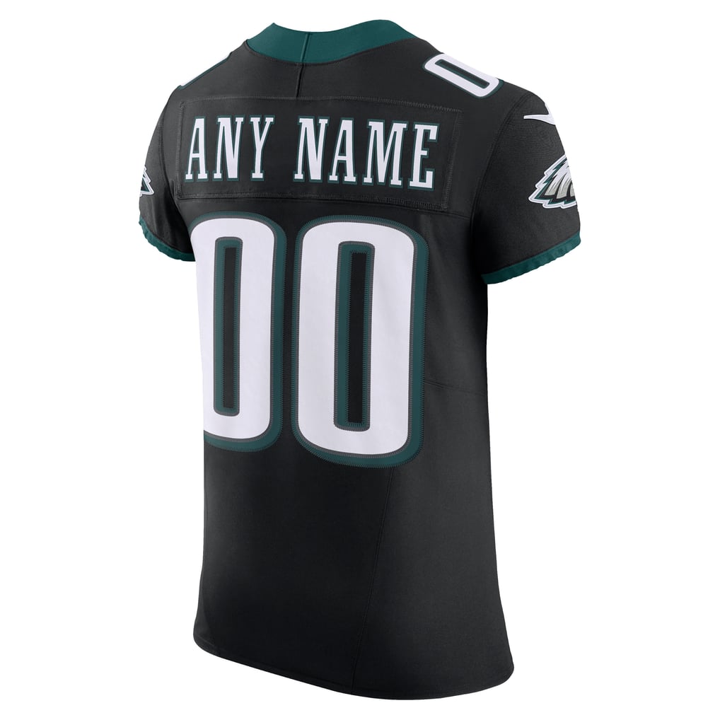 Men's Philadelphia Eagles Nike Black Alternate Vapor F.U.S.E. Elite Custom Jersey - Image 4