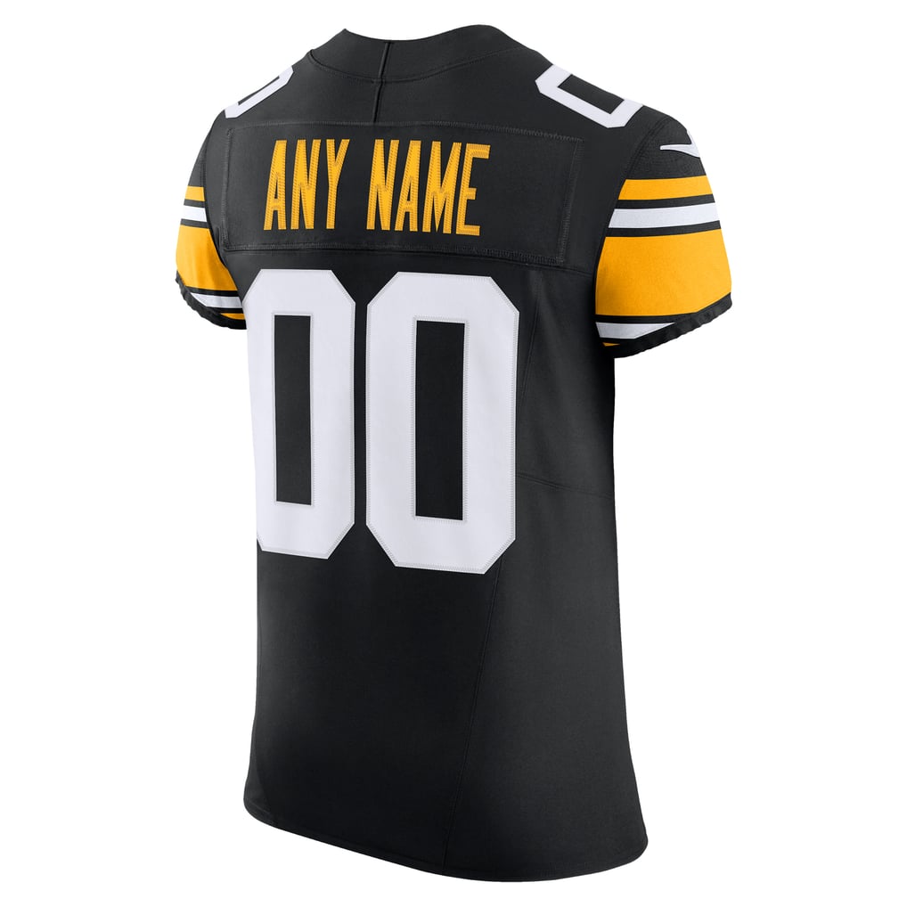 Men's Pittsburgh Steelers Nike Black Vapor F.U.S.E. Elite Custom Jersey - Image 4