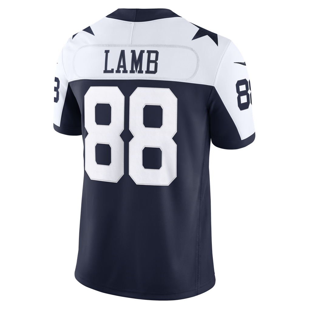 Men's Dallas Cowboys CeeDee Lamb Nike Navy Alternate Vapor F.U.S.E. Stitched Limited Jersey - Image 4