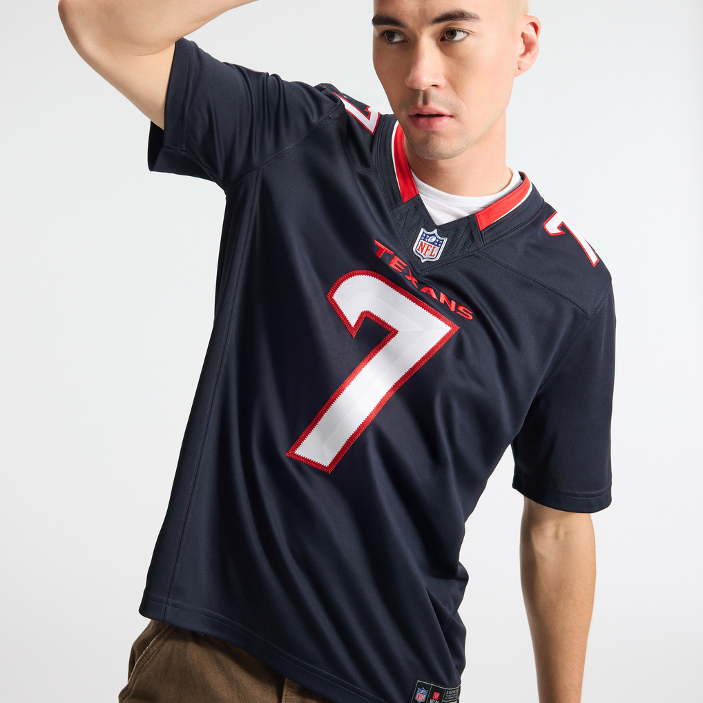Men's Houston Texans C.J. Stroud Nike Navy Team Vapor F.U.S.E. Stitched Limited Jersey - Image 10