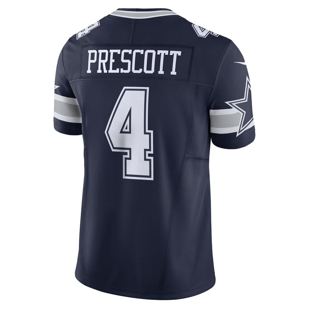 Men's Dallas Cowboys Dak Prescott Nike Navy Vapor F.U.S.E. Limited Jersey - Image 4