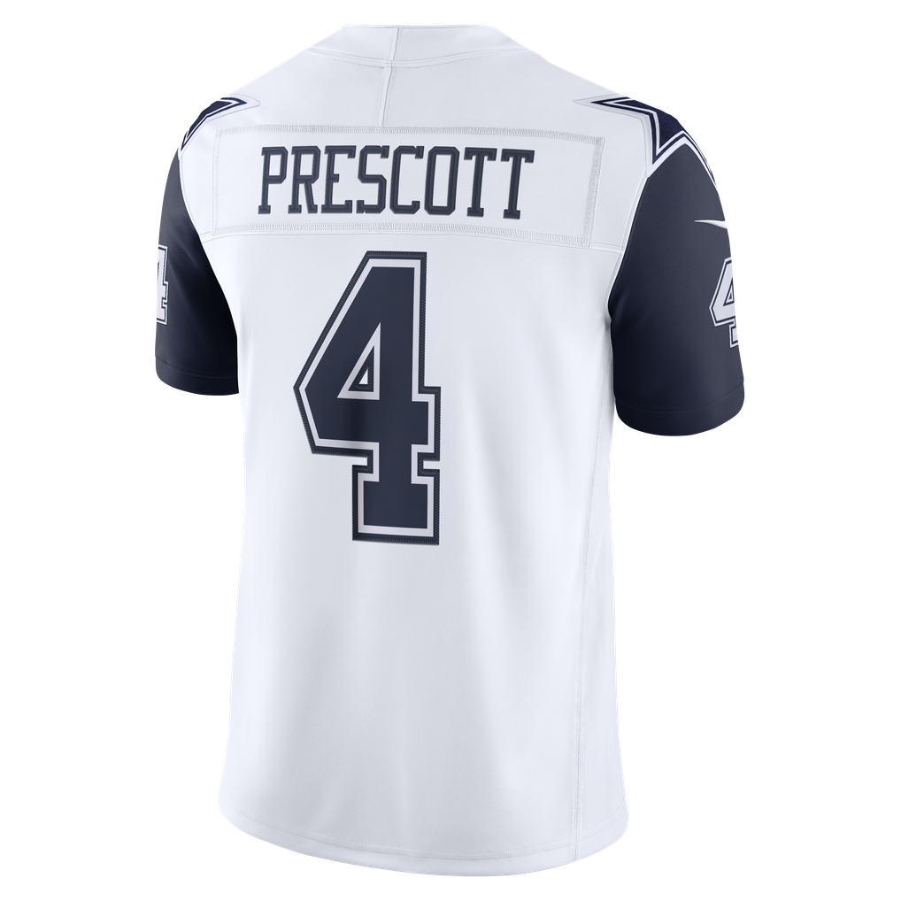 Men's Dallas Cowboys Dak Prescott Nike White Alternate Vapor F.U.S.E. Stitched Limited Jersey - Image 4