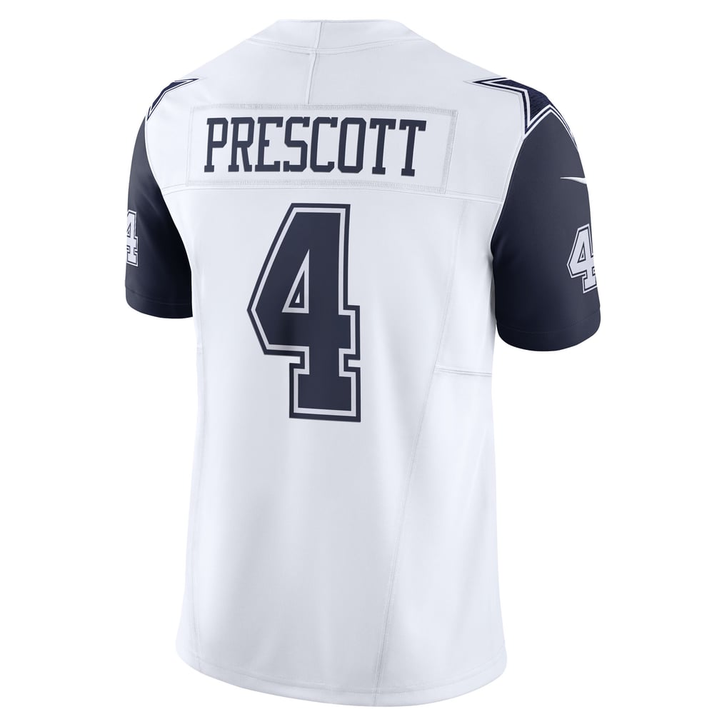 Men's Dallas Cowboys Dak Prescott Nike White Vapor F.U.S.E. Limited Jersey - Image 4