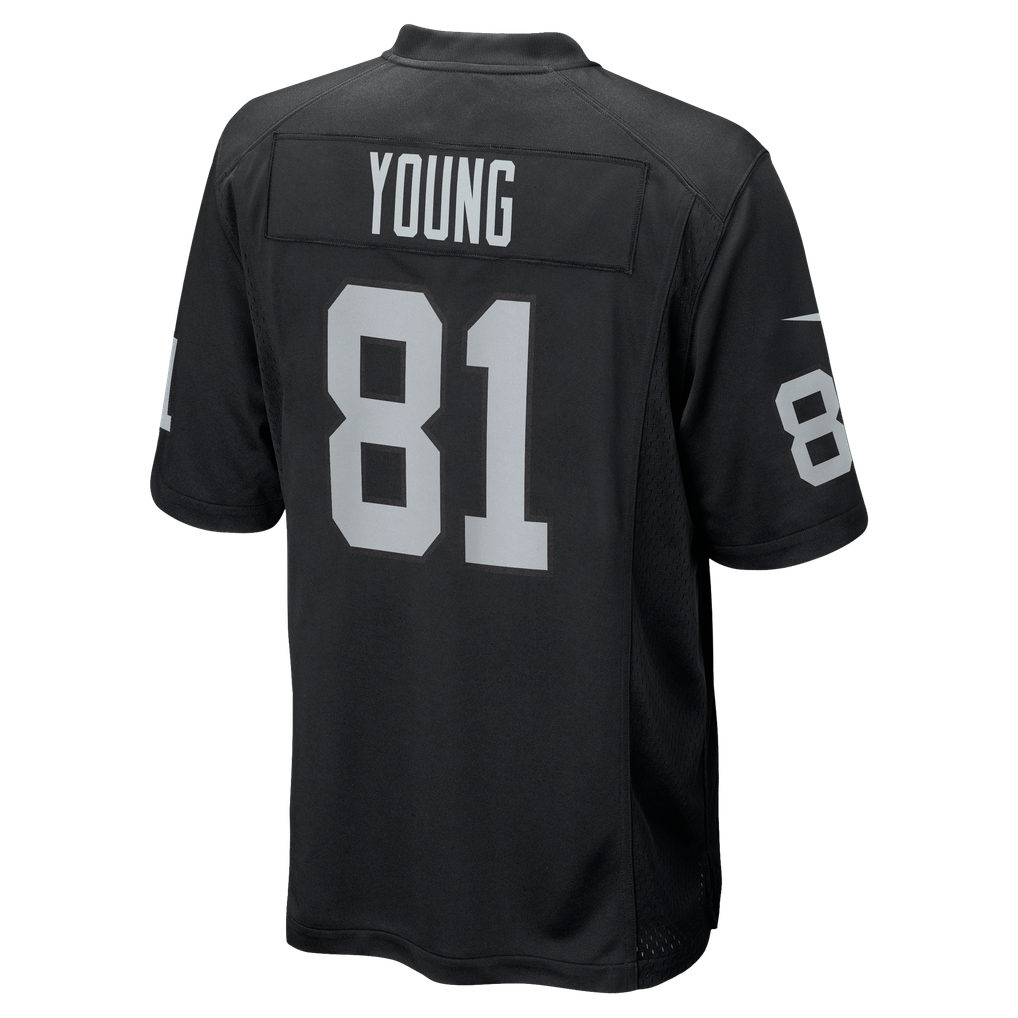 Men's Las Vegas Raiders Dareke Young Nike Black Team Game Jersey - Image 6