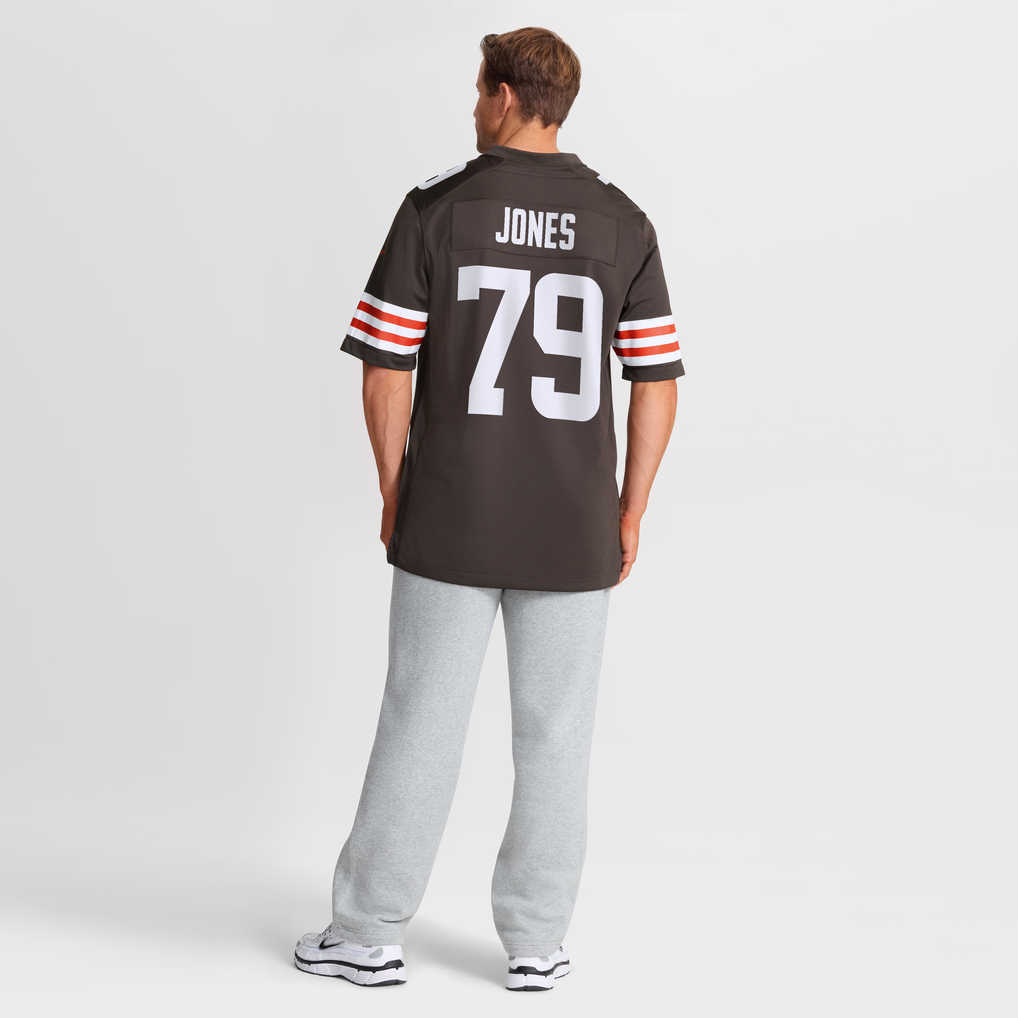 Men's Cleveland Browns Dawand Jones Nike Brown Team Game Jersey - Image 9