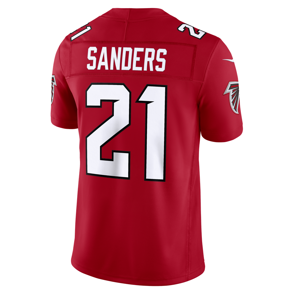 Men's Atlanta Falcons Deion Sanders Nike Red Team Vapor F.U.S.E. Stitched Retired Limited Jersey
