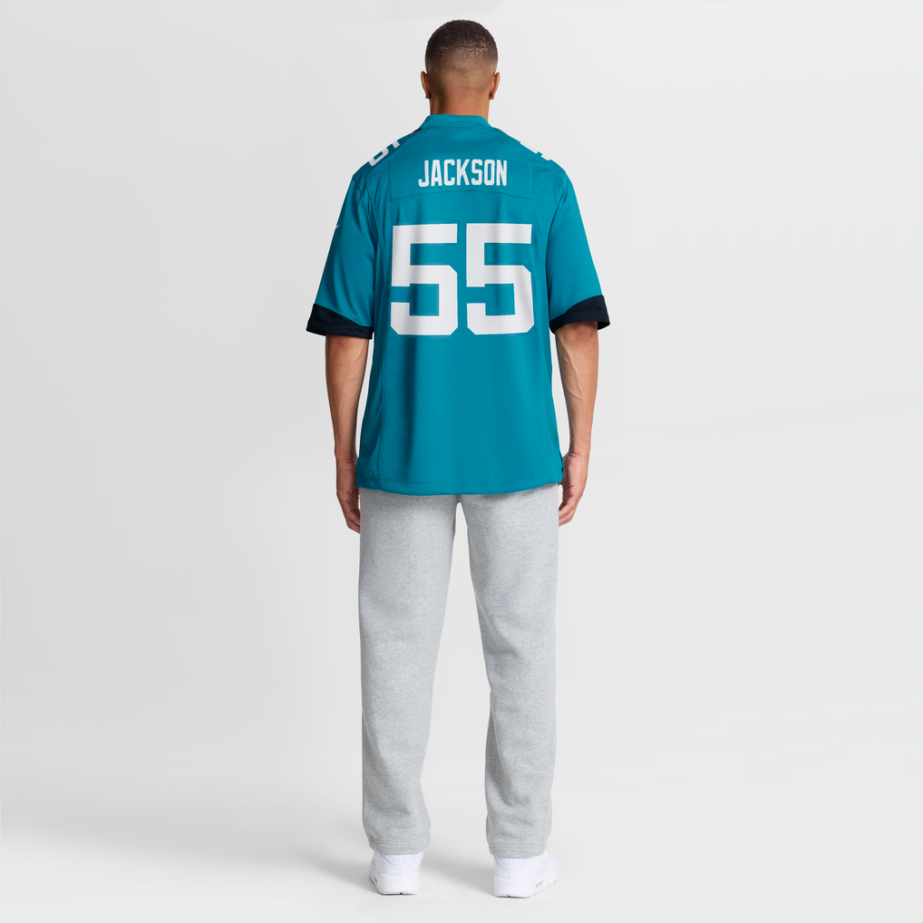 Men's Jacksonville Jaguars Dequan Jackson Nike Teal Game Jersey - Image 9