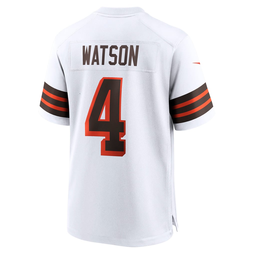 Men's Cleveland Browns Deshaun Watson Nike White Alternate Game Jersey - Image 4