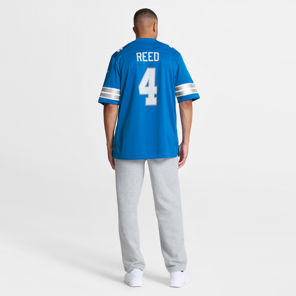 Men's Detroit Lions D.J. Reed Nike Blue Team Game Jersey - Image 9
