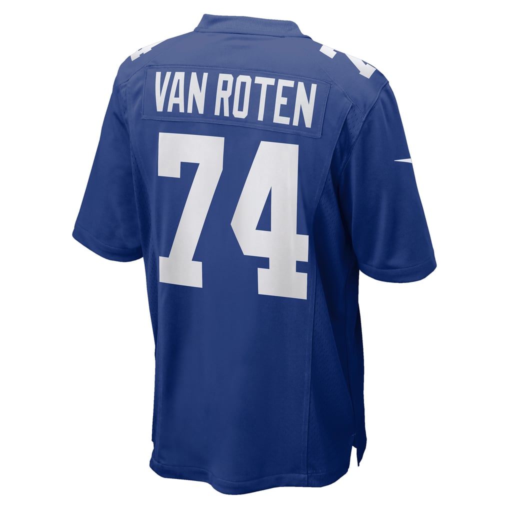 Men's New York Giants Greg Van Roten Nike Royal Team Game Jersey - Image 4