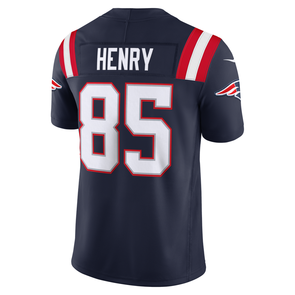 Men's New England Patriots Hunter Henry Nike Navy Team Vapor F.U.S.E. Stitched Limited Jersey - Image 4