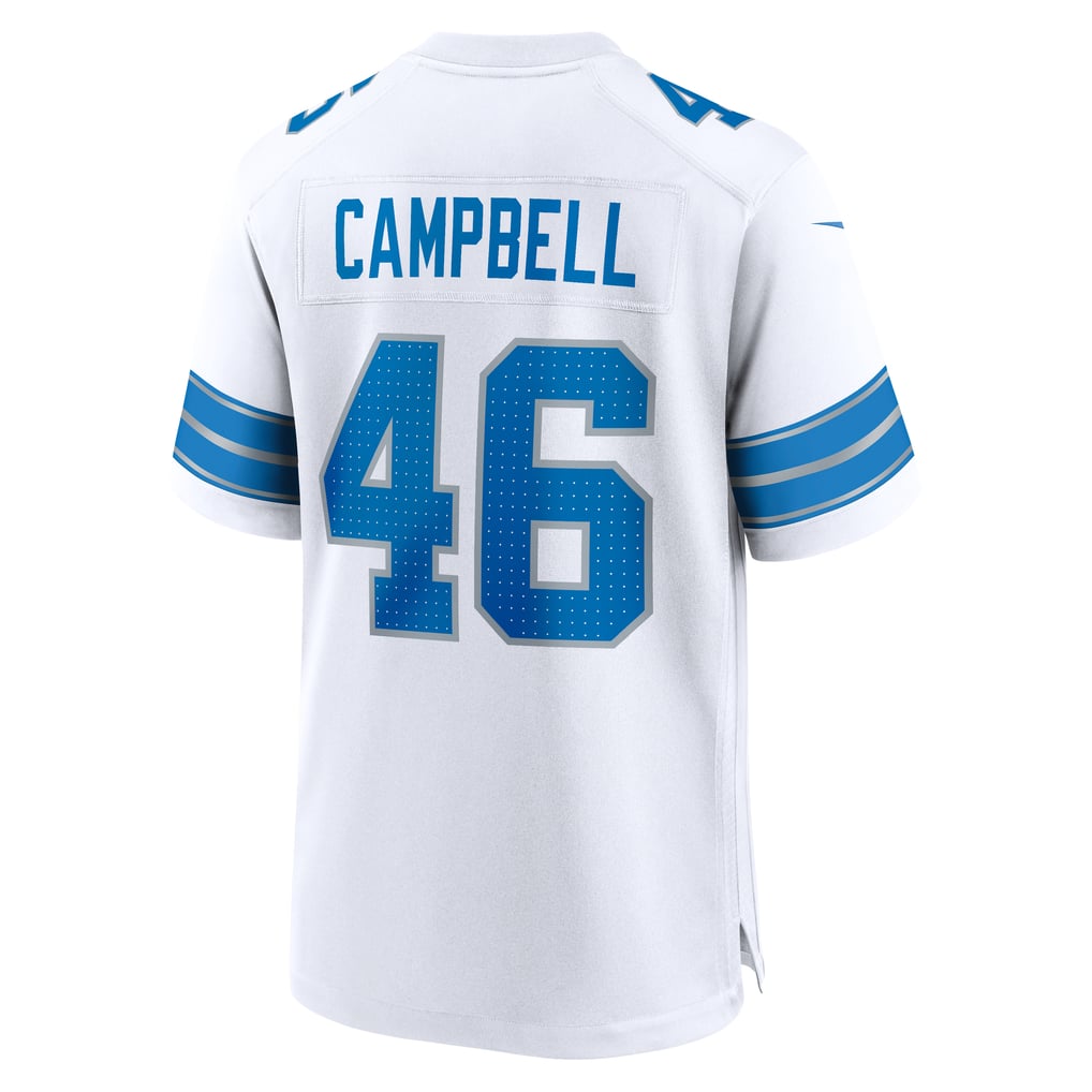 Men's Detroit Lions Jack Campbell Nike White White Game Jersey - Image 4