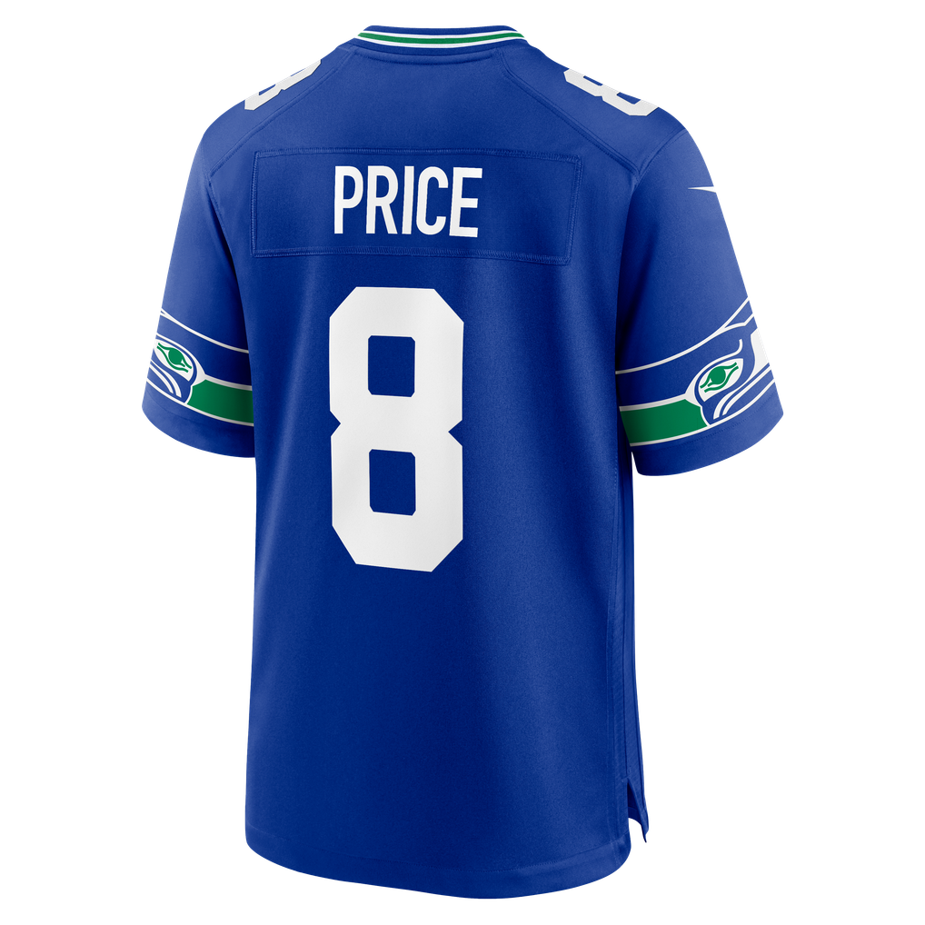Men's Seattle Seahawks Jadarian Price Nike Royal Alternate Game Jersey - Image 4