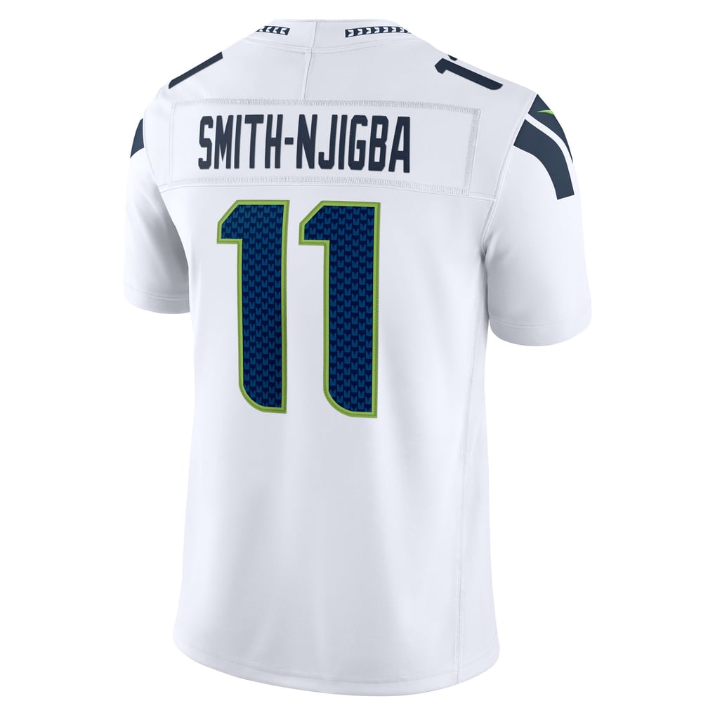 Men's Seattle Seahawks Jaxon Smith-Njigba Nike White Vapor F.U.S.E. Stitched Limited Jersey - Image 4