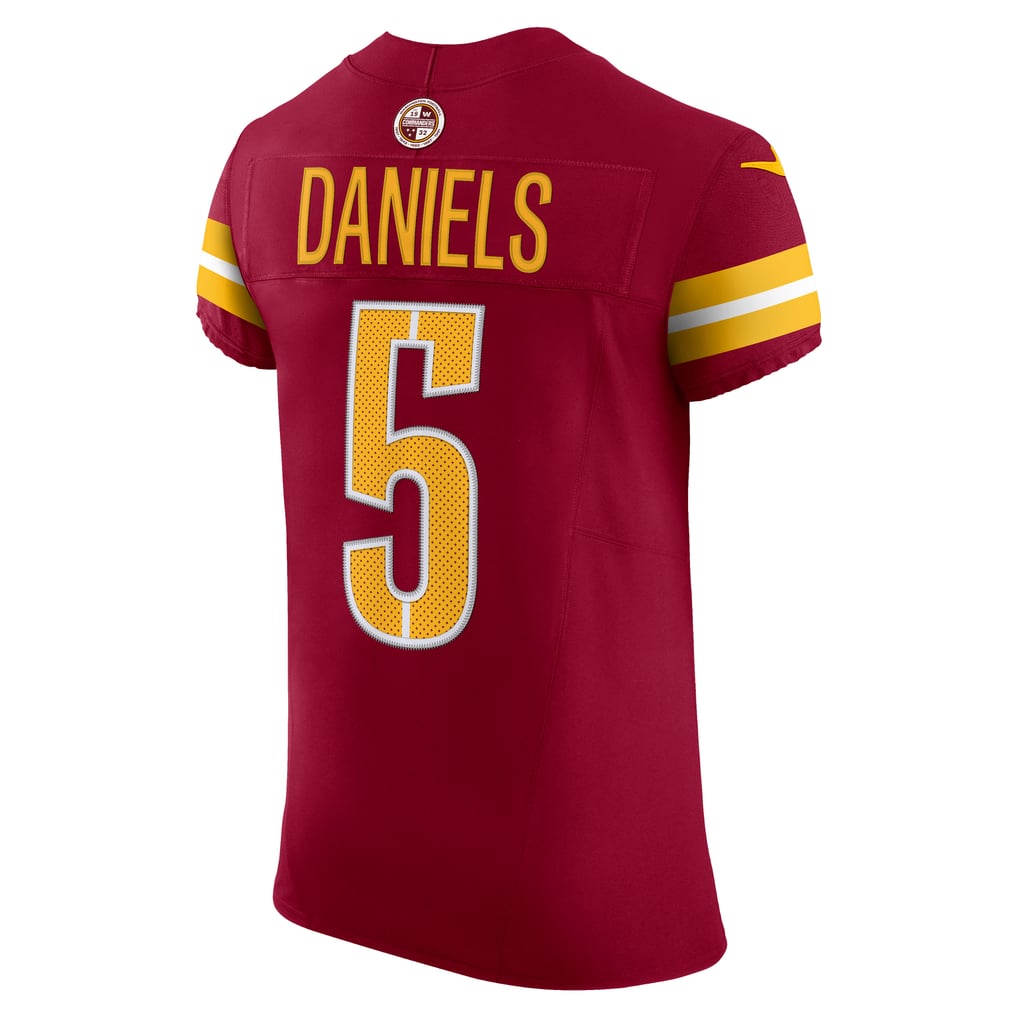 Men's Washington Commanders Jayden Daniels Nike Burgundy Team Vapor F.U.S.E. Elite Jersey - Image 4