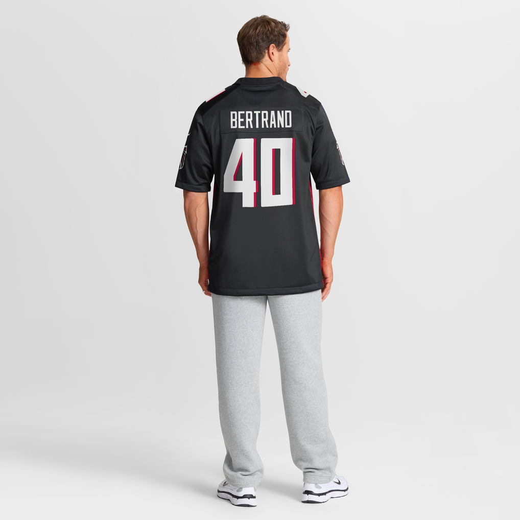 Men's Atlanta Falcons JD Bertrand Nike Black Team Game Jersey