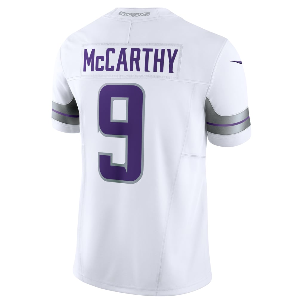 Men's Minnesota Vikings J.J. McCarthy Nike White Vapor F.U.S.E. Limited Jersey - Image 4