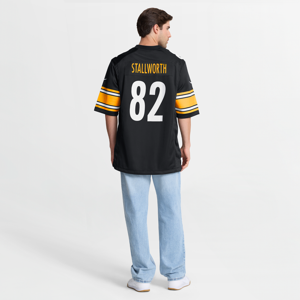 Men's Pittsburgh Steelers John Stallworth Nike Black Retired Player Jersey - Image 9
