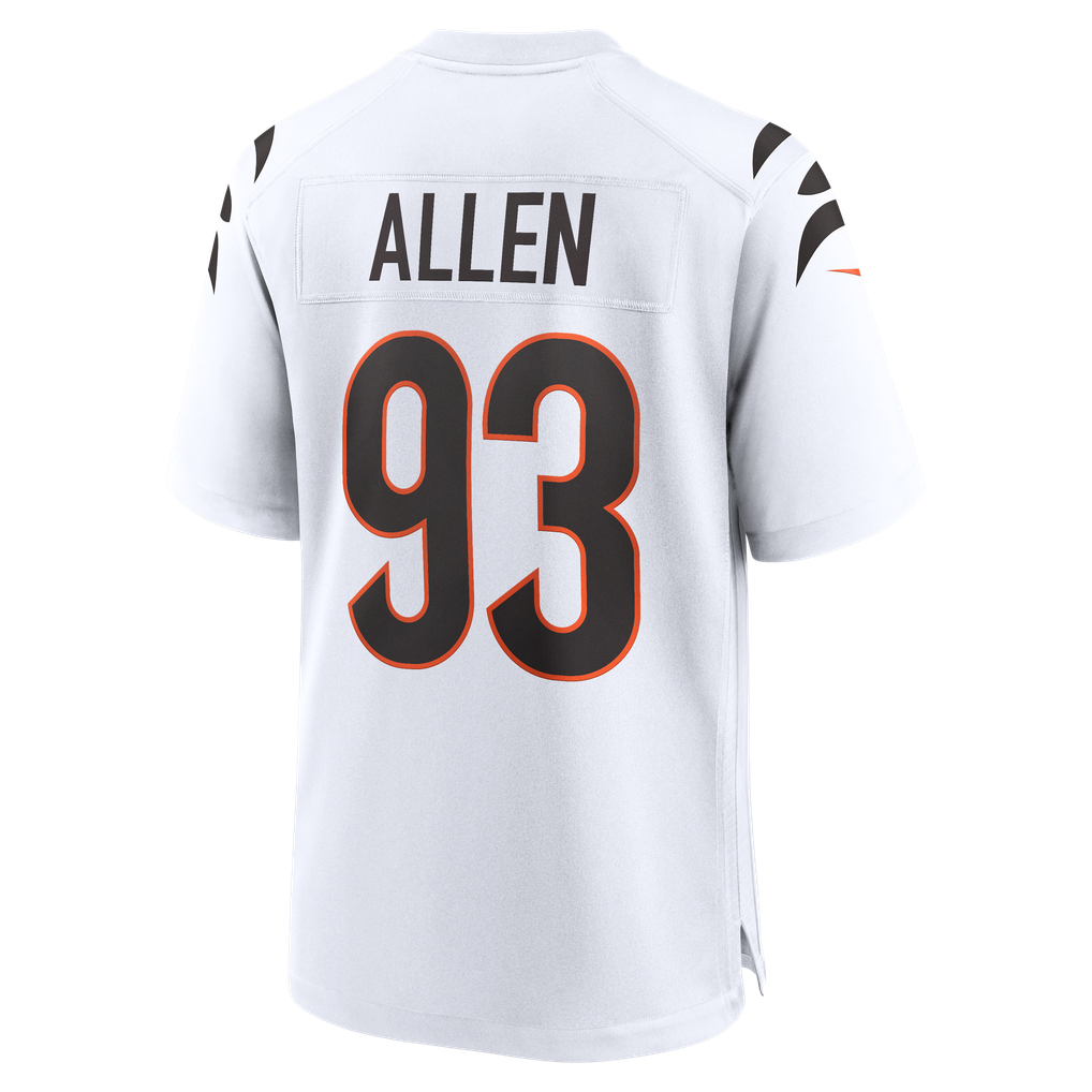 Men's Cincinnati Bengals Jonathan Allen Nike White Game Jersey - Image 4