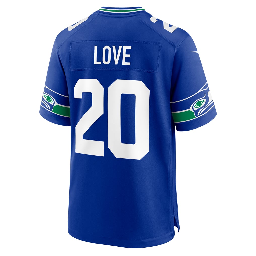 Men's Seattle Seahawks Julian Love Nike Royal Alternate Game Jersey - Image 4