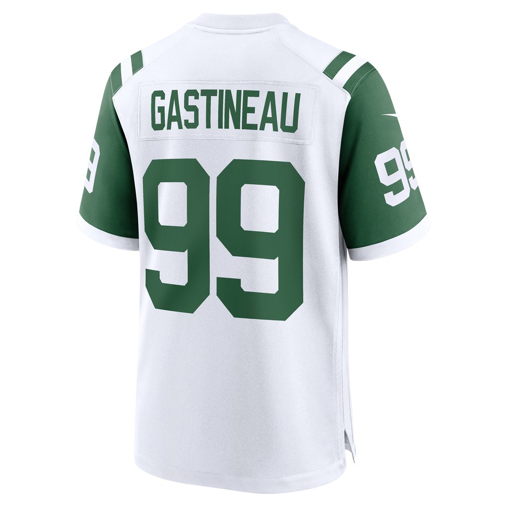 Men's New York Jets Mark Gastineau Nike White Retired Player Alternate Game Jersey - Image 4
