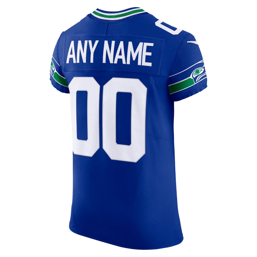 Men's Seattle Seahawks Nike Men's Royal Alternate Vapor F.U.S.E. Elite Custom Jersey - Image 4