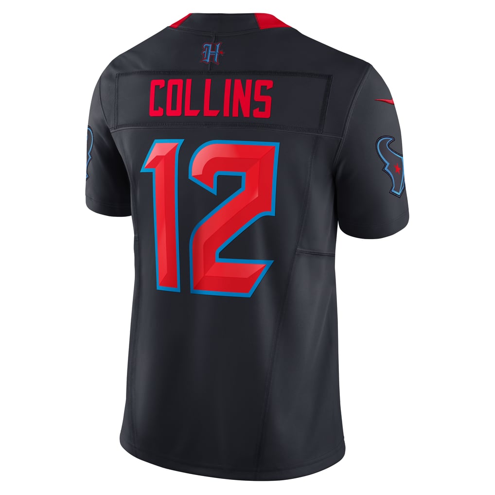 Men's Houston Texans Nico Collins Nike Navy Alternate 2 Vapor F.U.S.E. Limited Jersey - Image 4
