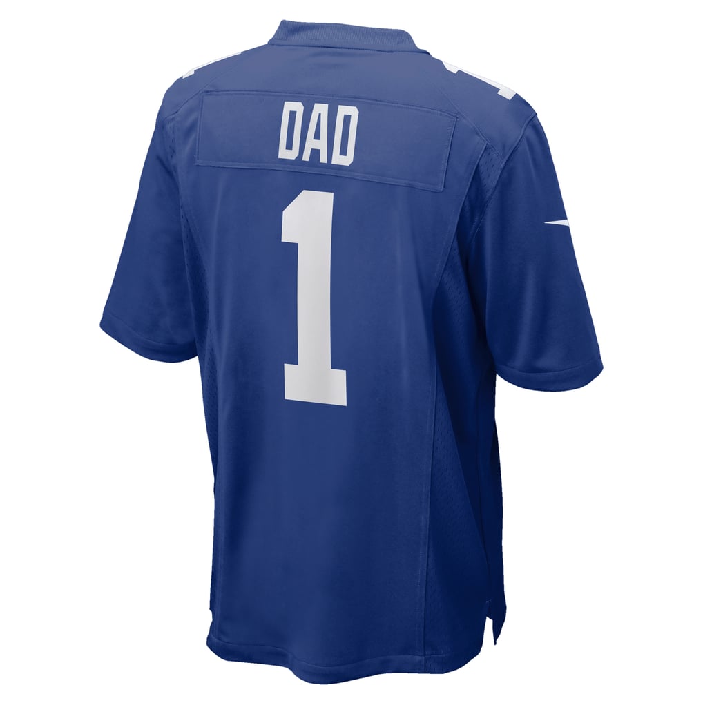 Men's New York Giants Number 1 Dad Nike Royal Game Jersey - Image 4