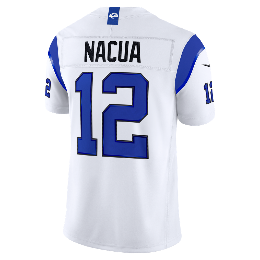 Men's Los Angeles Rams Puka Nacua Nike Fearsome White Vapor F.U.S.E. Stitched Limited Jersey - Image 4