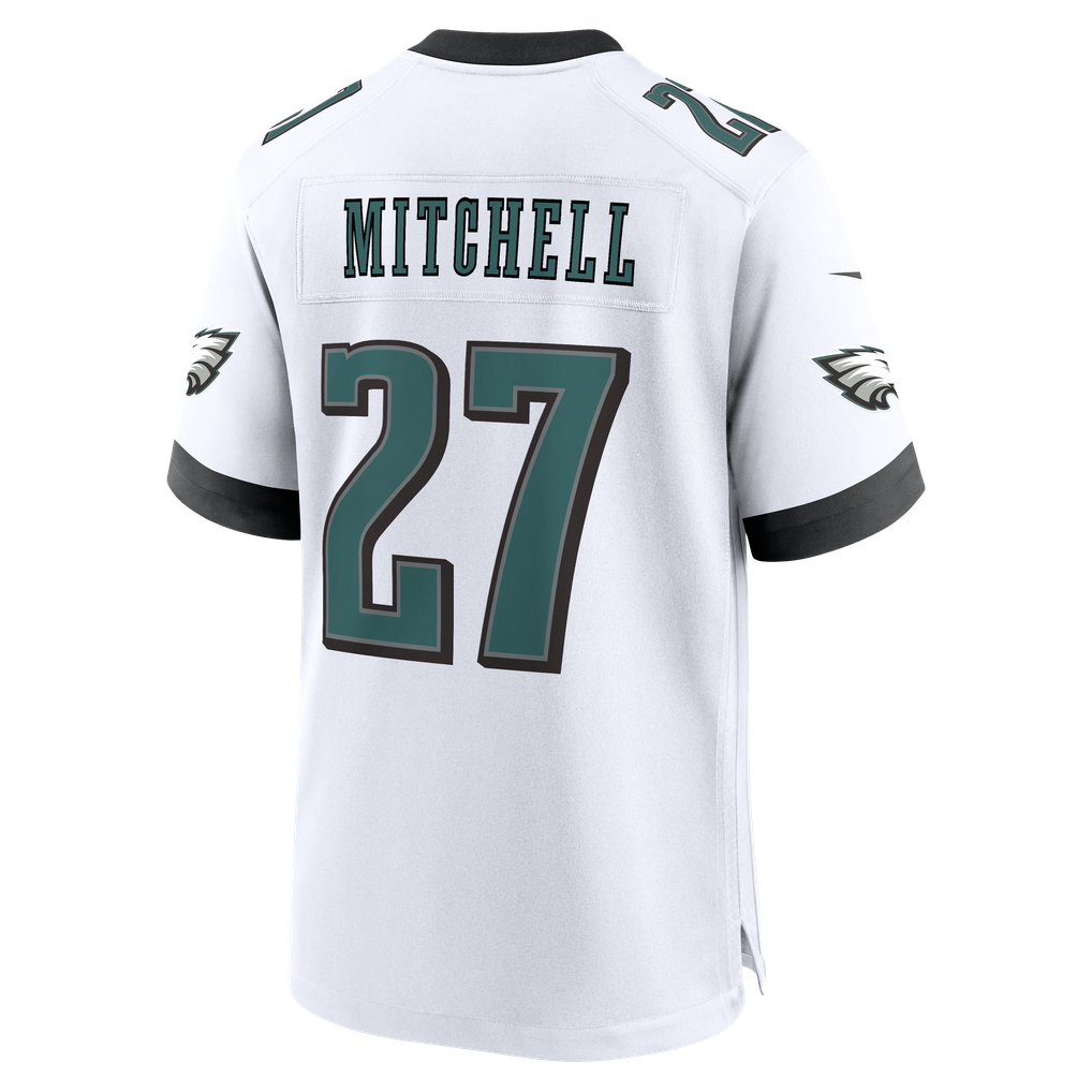 Men's Philadelphia Eagles Quinyon Mitchell Nike White Game Jersey - Image 4