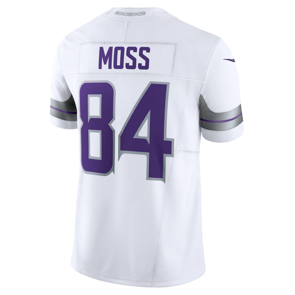 Men's Minnesota Vikings Randy Moss Nike White Alternate Vapor F.U.S.E. Retired Player Limited Jersey - Image 4