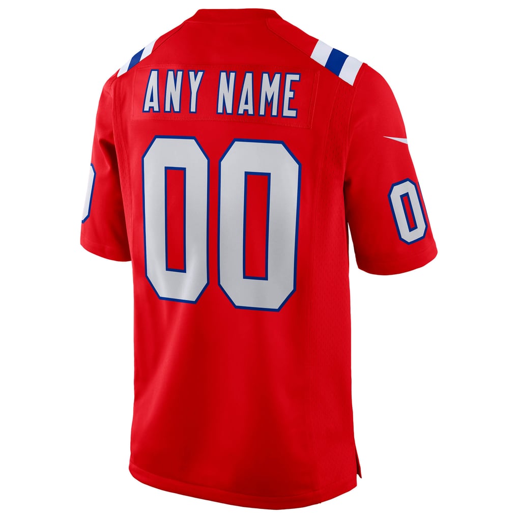 Men's New England Patriots Nike Red Super Bowl LX Patch Custom Game Jersey - Image 4