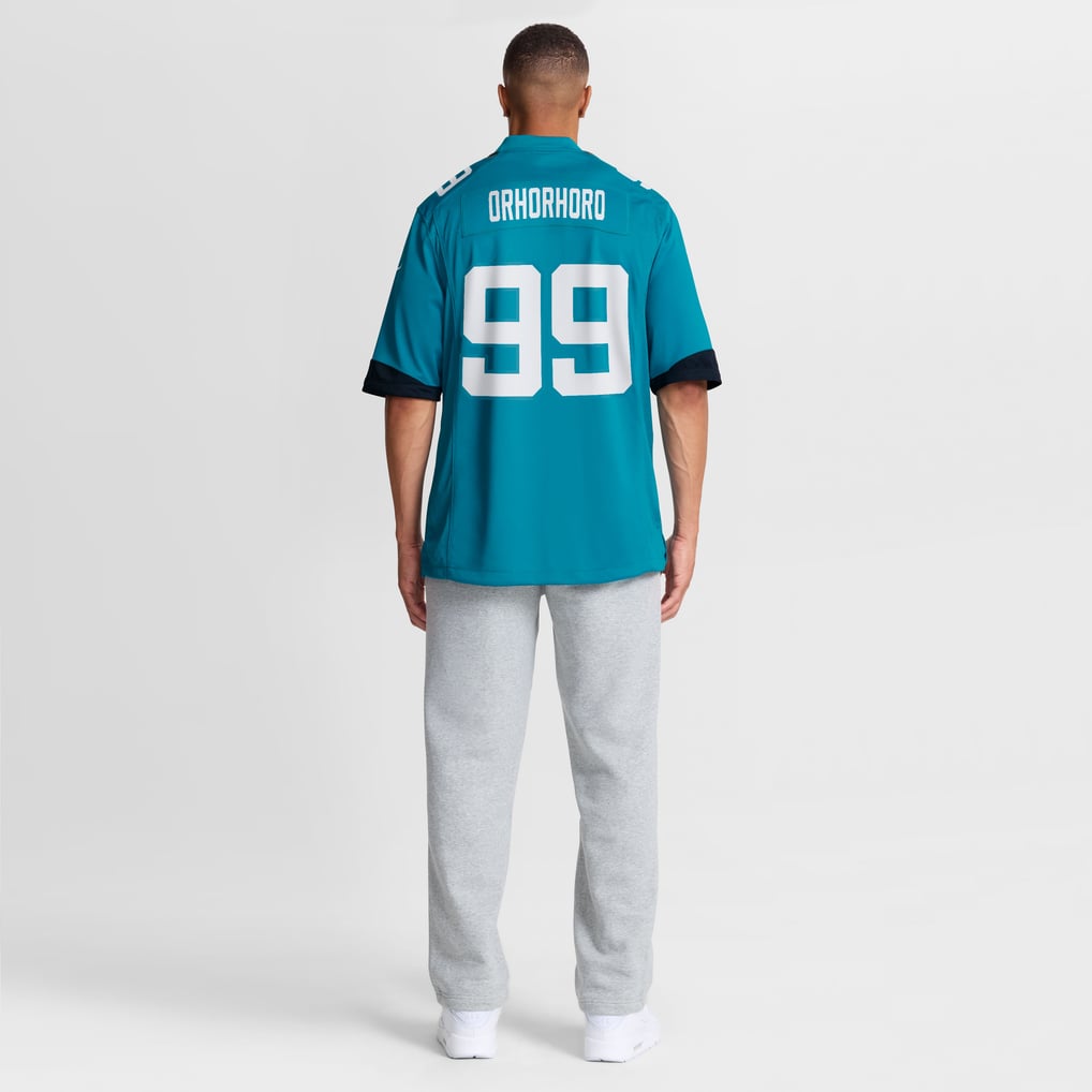 Men's Jacksonville Jaguars Ruke Orhorhoro Nike Teal Team Game Jersey - Image 6